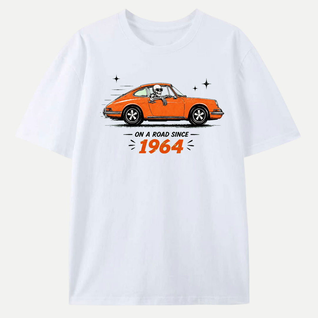 On A Road Since 1964 Vintage Sports Car Graphic T-Shirt