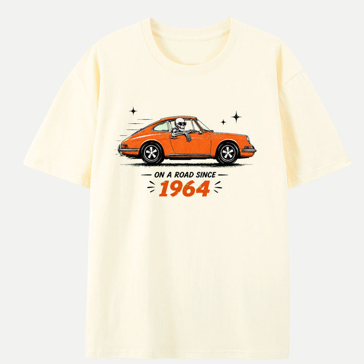 On A Road Since 1964 Vintage Sports Car Graphic T-Shirt