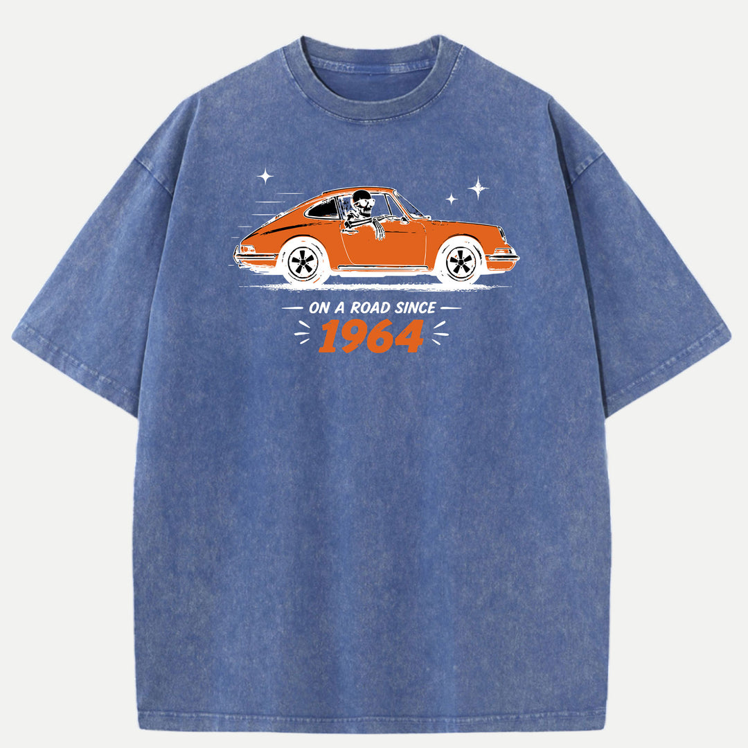 On A Road Since 1964 Vintage Sports Car Graphic T-Shirt