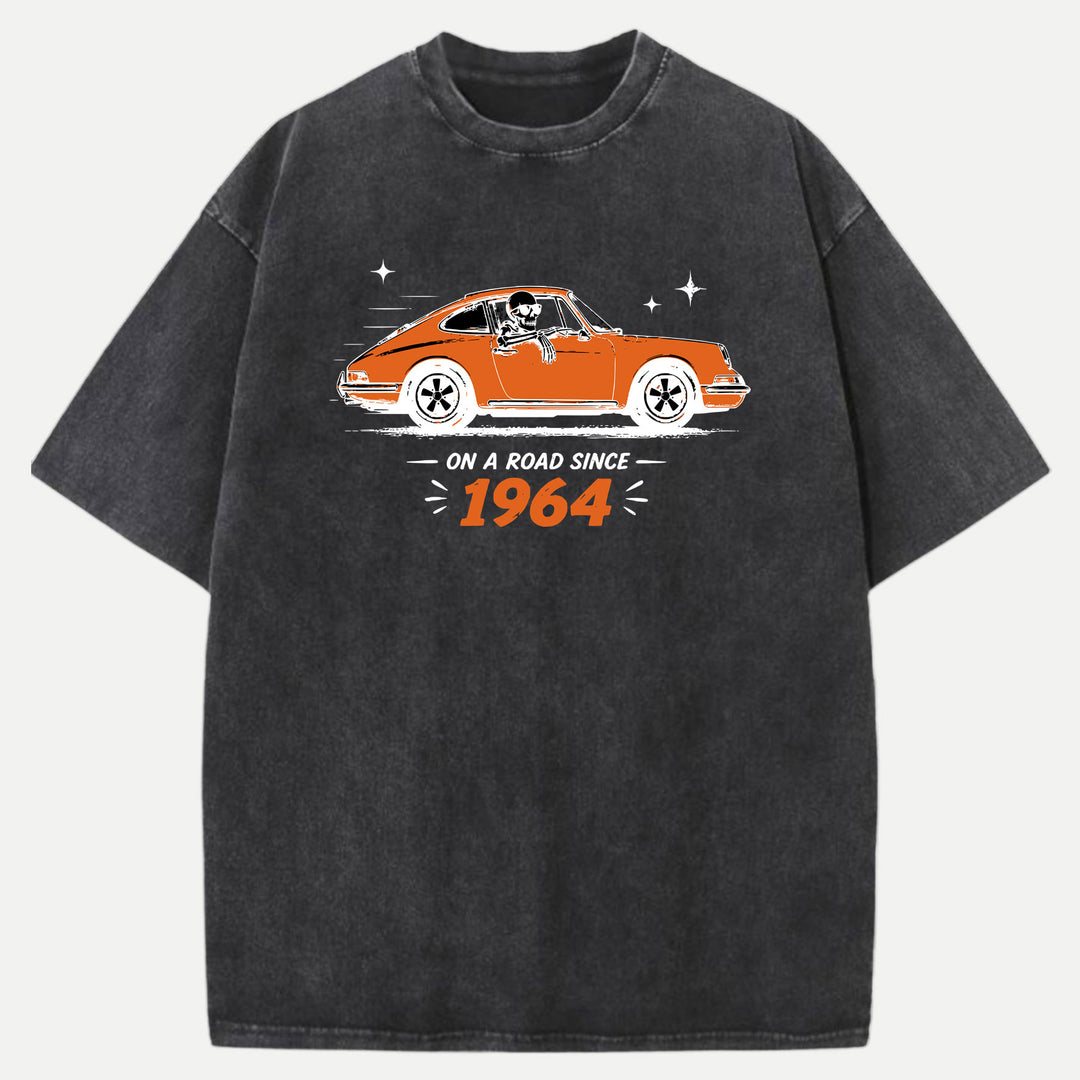 On A Road Since 1964 Vintage Sports Car Graphic T-Shirt