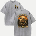Ride Together Stay Together Dirt Bike Fist Bump Graphic T-Shirt