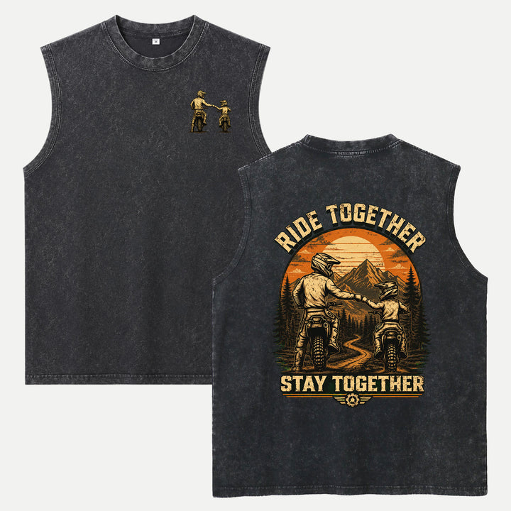 Ride Together Stay Together Dirt Bike Fist Bump Graphic T-Shirt
