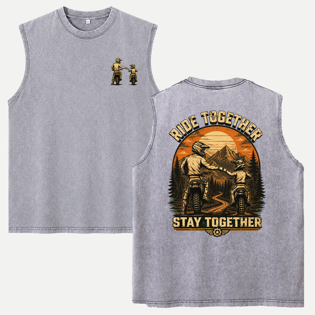 Ride Together Stay Together Dirt Bike Fist Bump Graphic T-Shirt