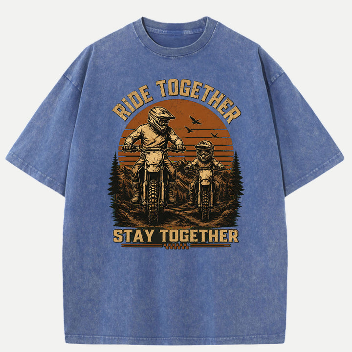 Ride Together Stay Together Dirt Bike Graphic T-Shirt