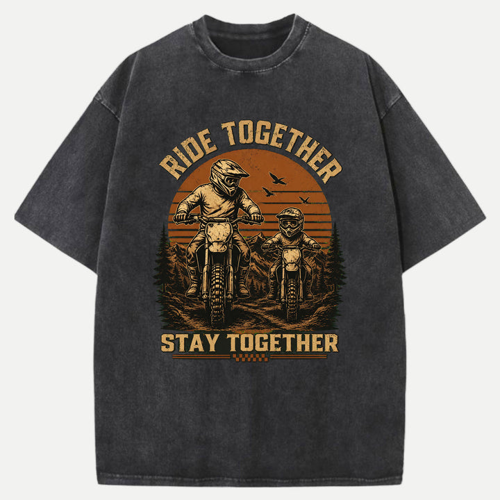 Ride Together Stay Together Dirt Bike Graphic T-Shirt
