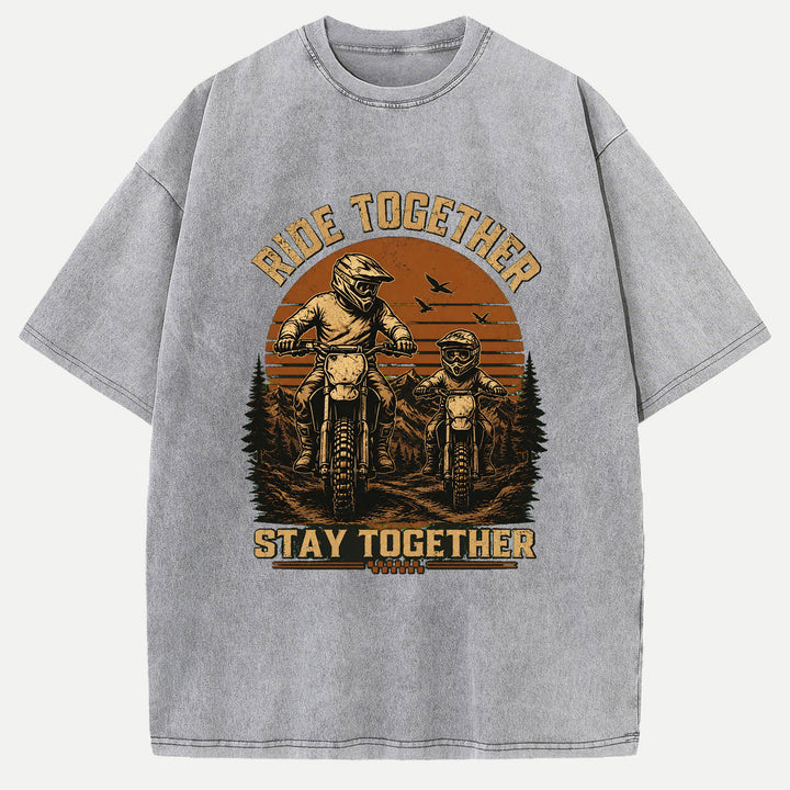 Ride Together Stay Together Dirt Bike Graphic T-Shirt