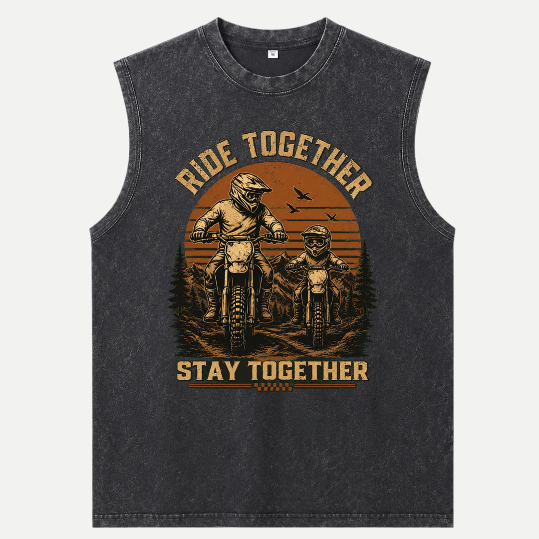 Ride Together Stay Together Dirt Bike Graphic T-Shirt