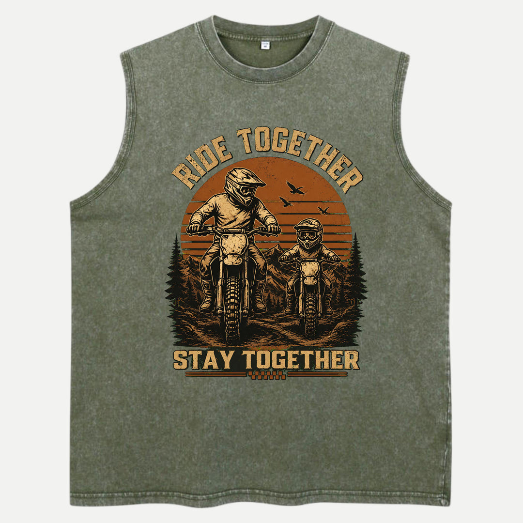 Ride Together Stay Together Dirt Bike Graphic T-Shirt