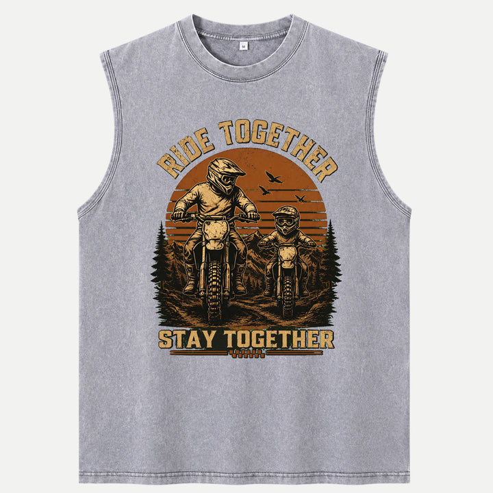 Ride Together Stay Together Dirt Bike Graphic T-Shirt