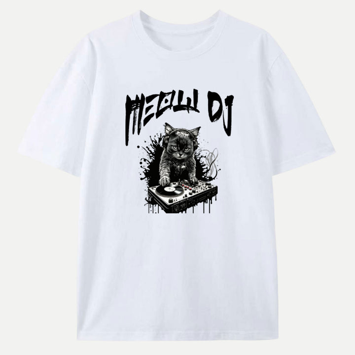 Meow DJ Cat T-Shirt