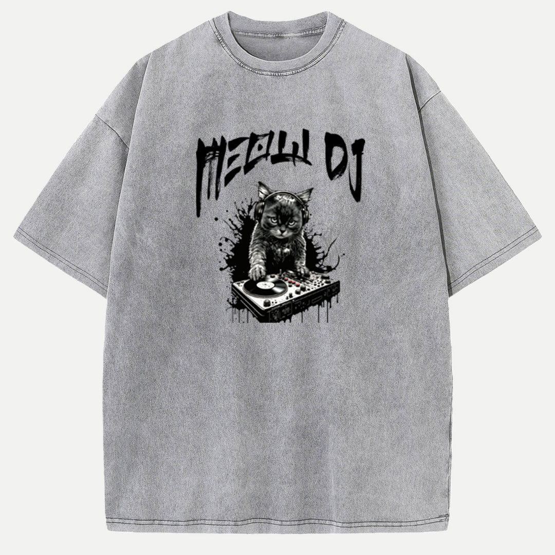 Meow DJ Cat T-Shirt