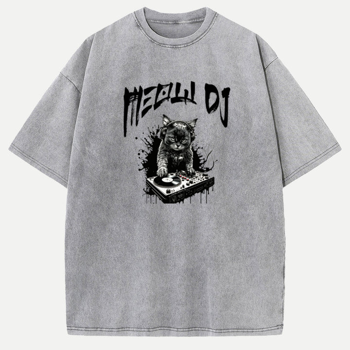 Meow DJ Cat T-Shirt