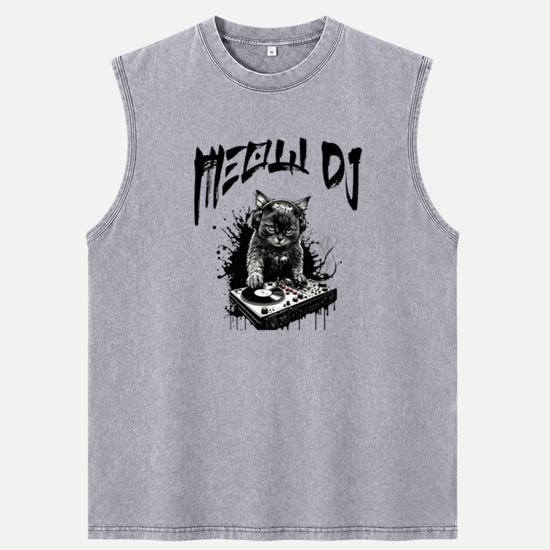 Meow DJ Cat T-Shirt