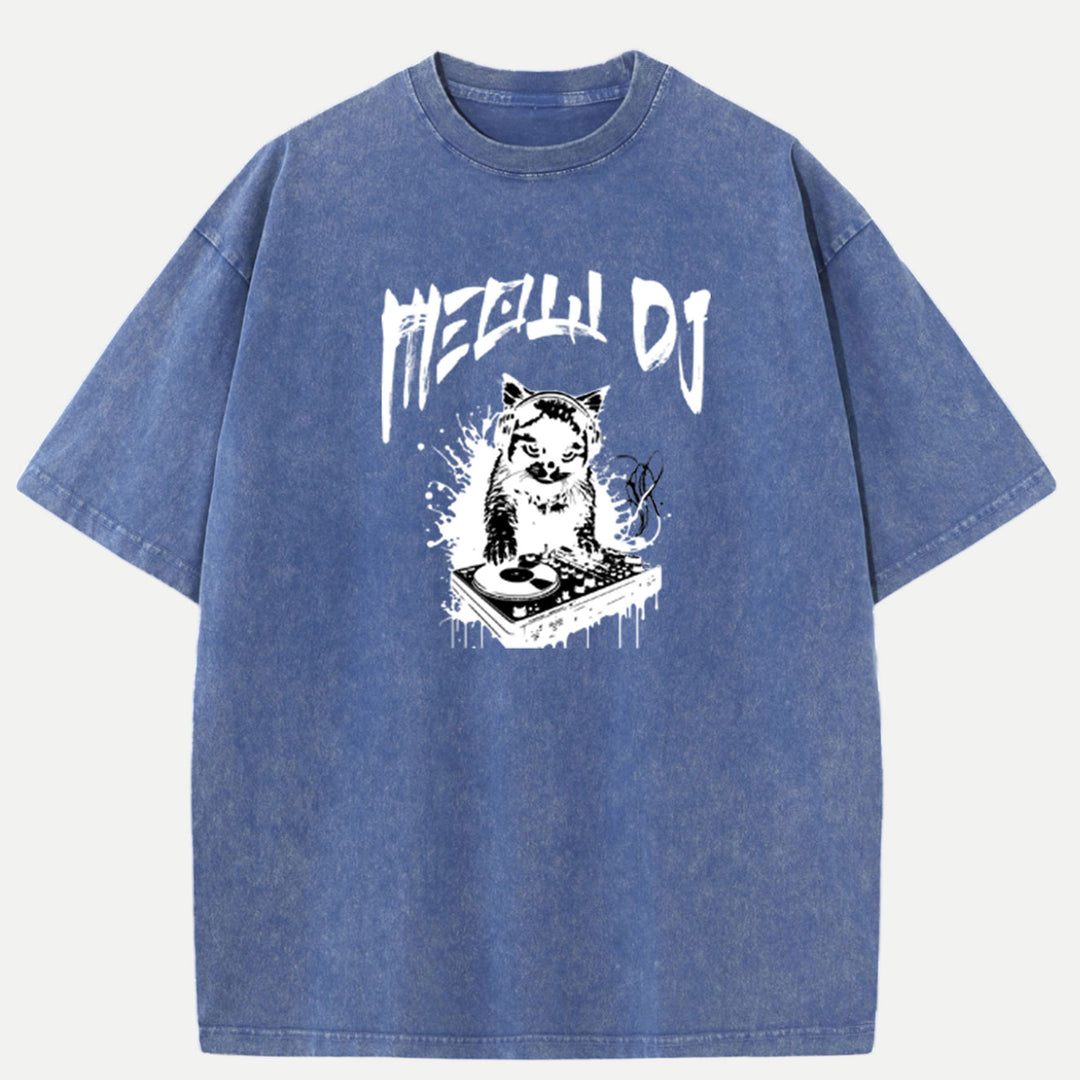 Meow DJ Cat T-Shirt