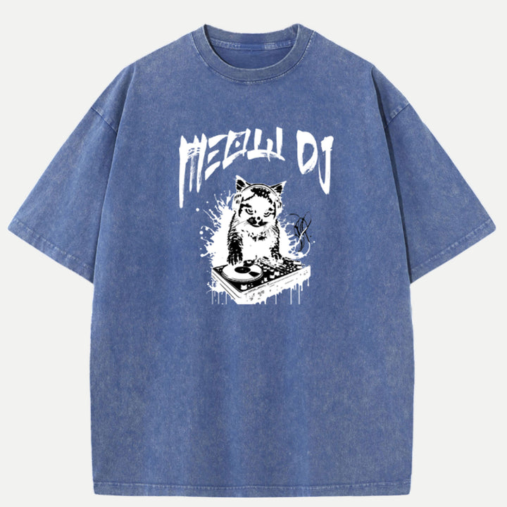 Meow DJ Cat T-Shirt