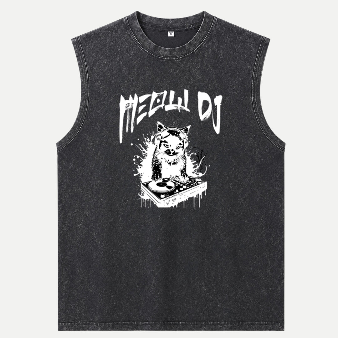 Meow DJ Cat T-Shirt