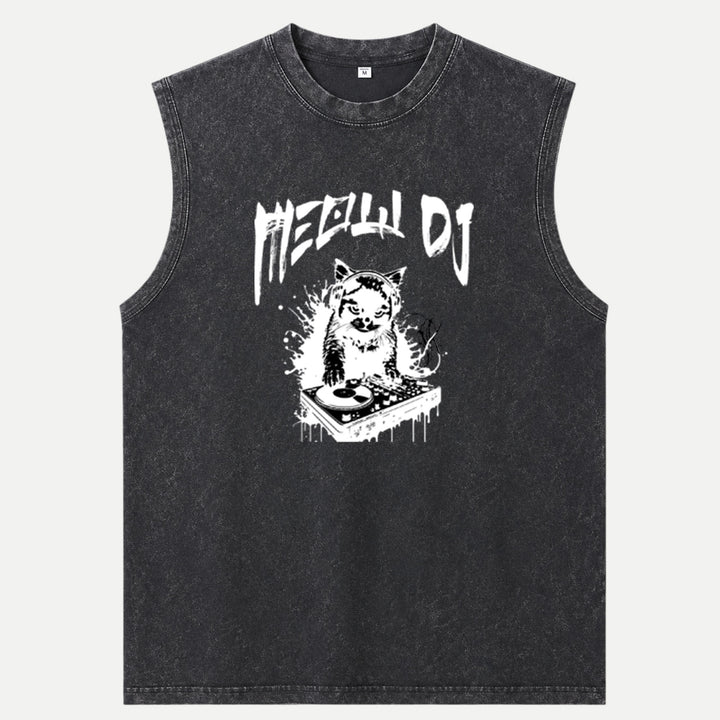 Meow DJ Cat T-Shirt