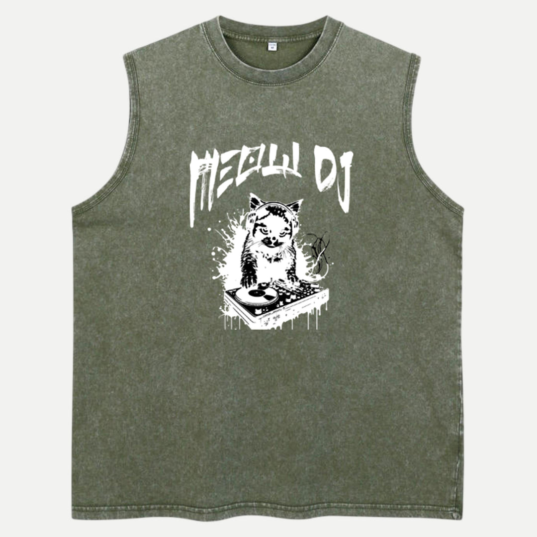 Meow DJ Cat T-Shirt