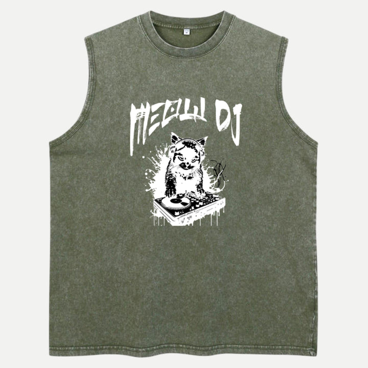 Meow DJ Cat T-Shirt