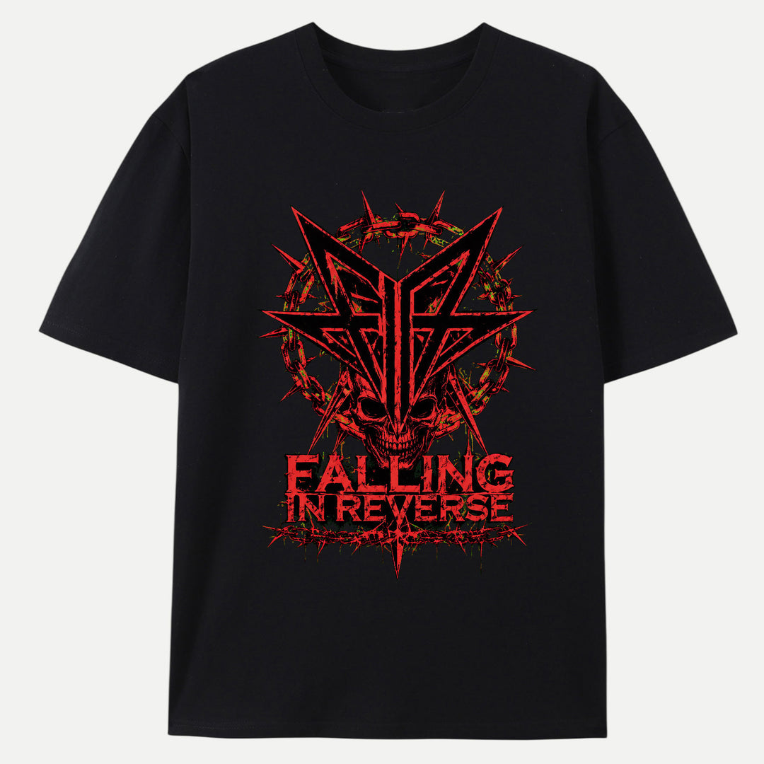 Falling In Reverse Skull Graphic T-Shirt