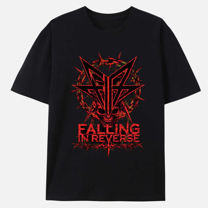 Falling In Reverse Skull Graphic T-Shirt