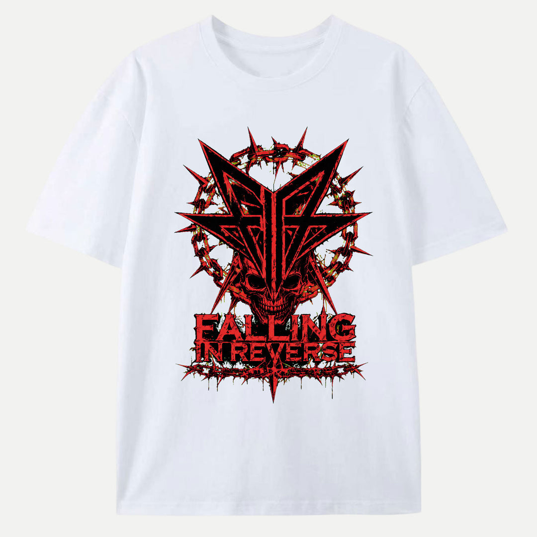 Falling In Reverse Skull Graphic T-Shirt