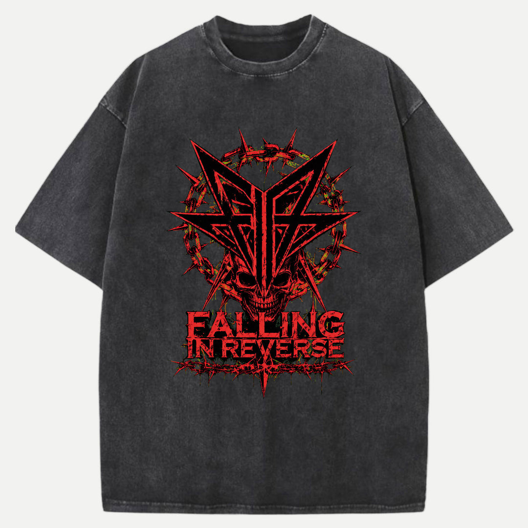 Falling In Reverse Skull Graphic T-Shirt