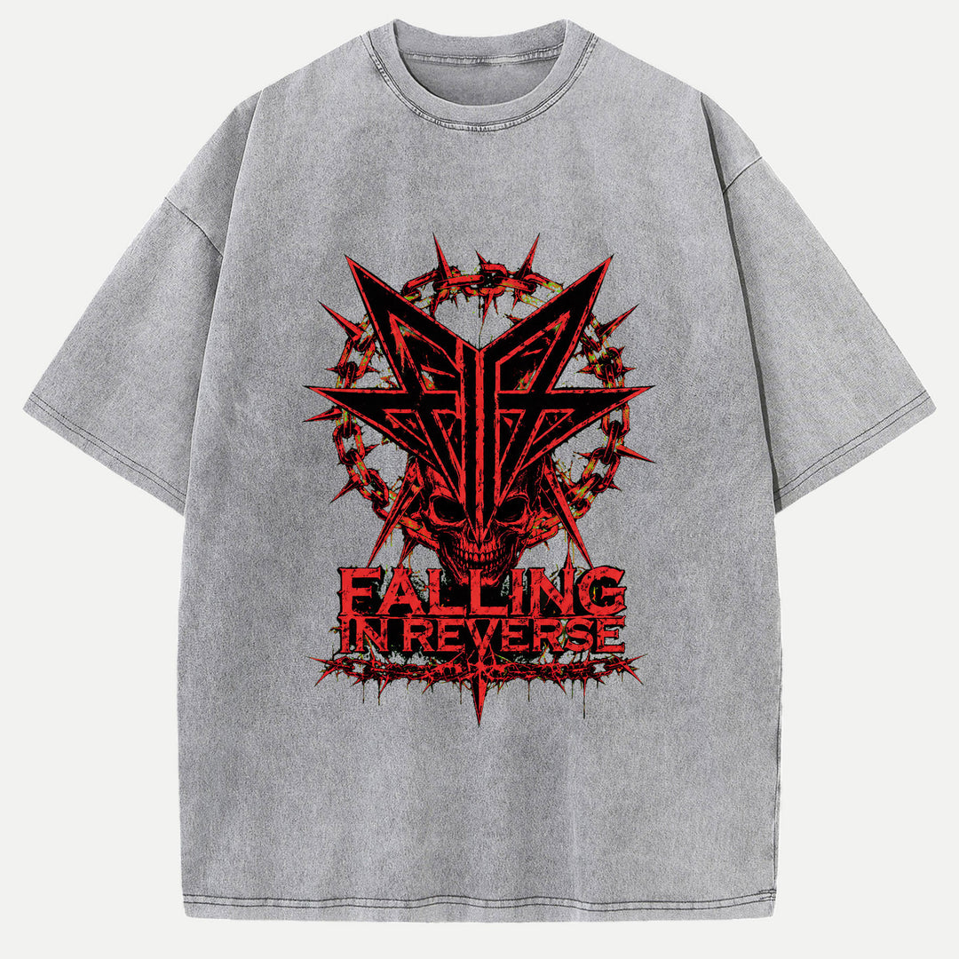 Falling In Reverse Skull Graphic T-Shirt