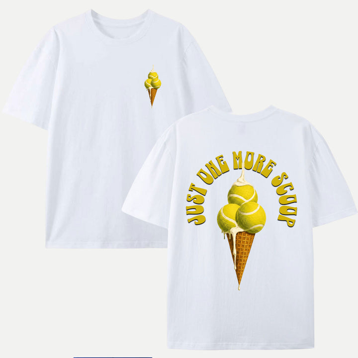 Tennis Ice Cream Scoop Graphic T-Shirt