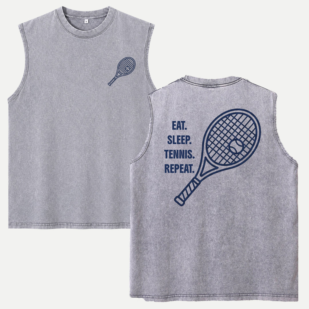 Eat Sleep Tennis Repeat Graphic T-Shirt