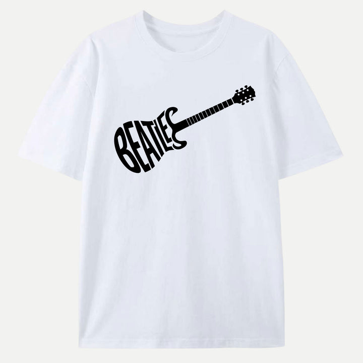 Retro Guitar Typography T-Shirt