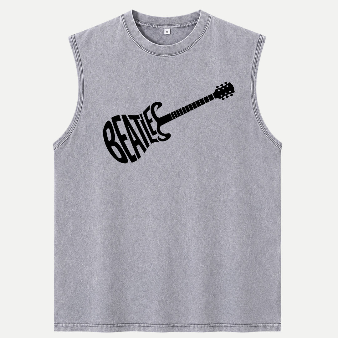 Retro Guitar Typography T-Shirt