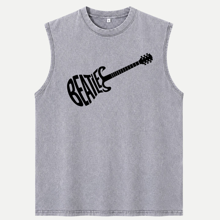 Retro Guitar Typography T-Shirt