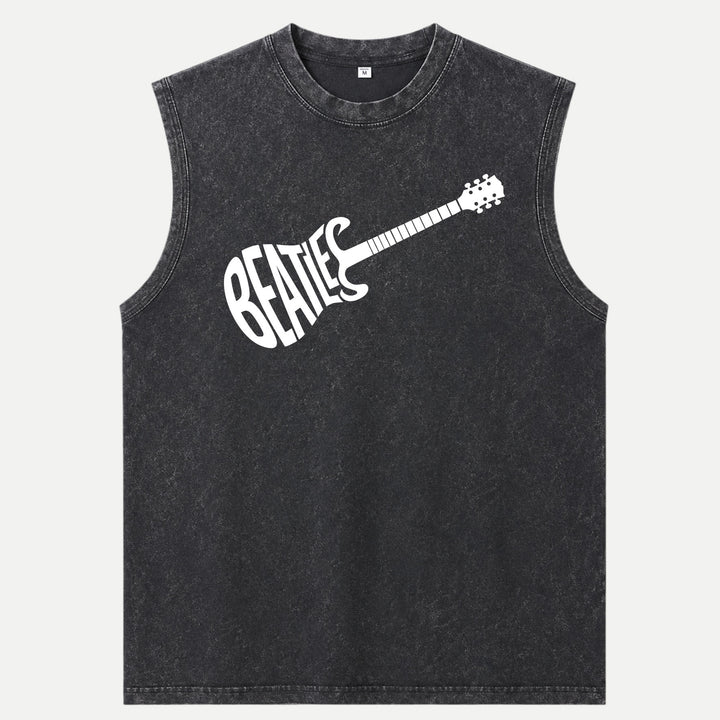 Retro Guitar Typography T-Shirt