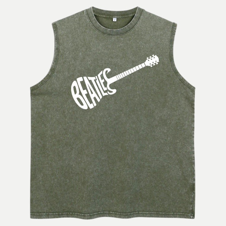 Retro Guitar Typography T-Shirt