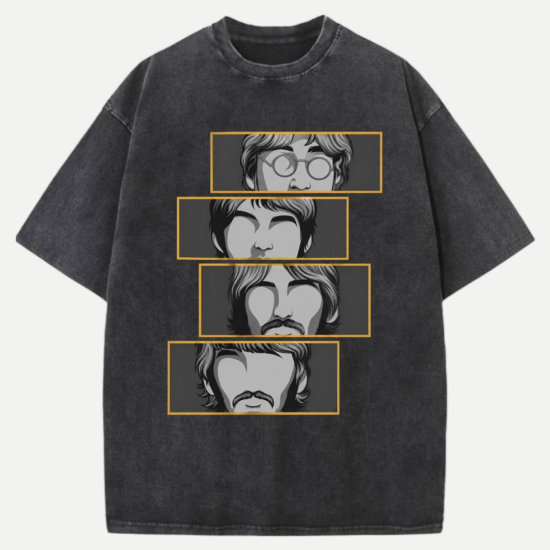 Retro Four Faces T-Shirt