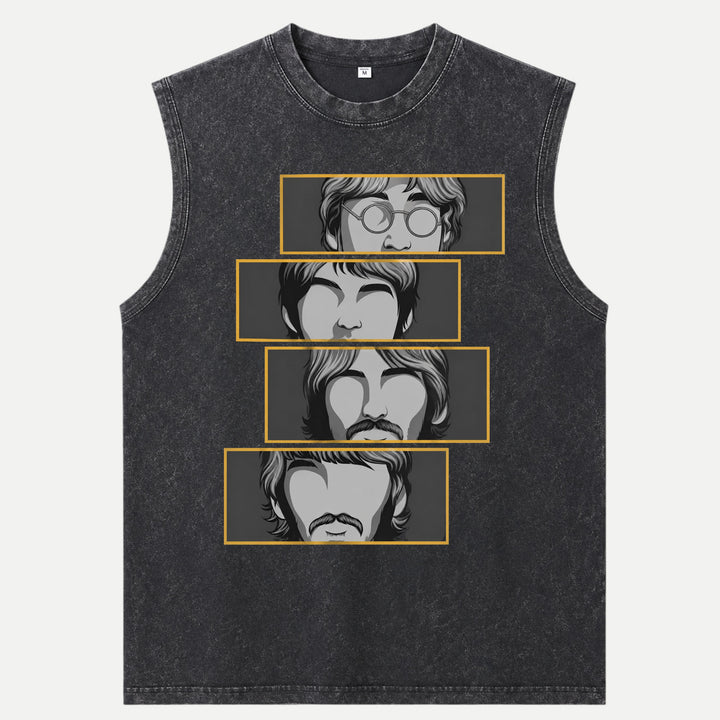Retro Four Faces T-Shirt