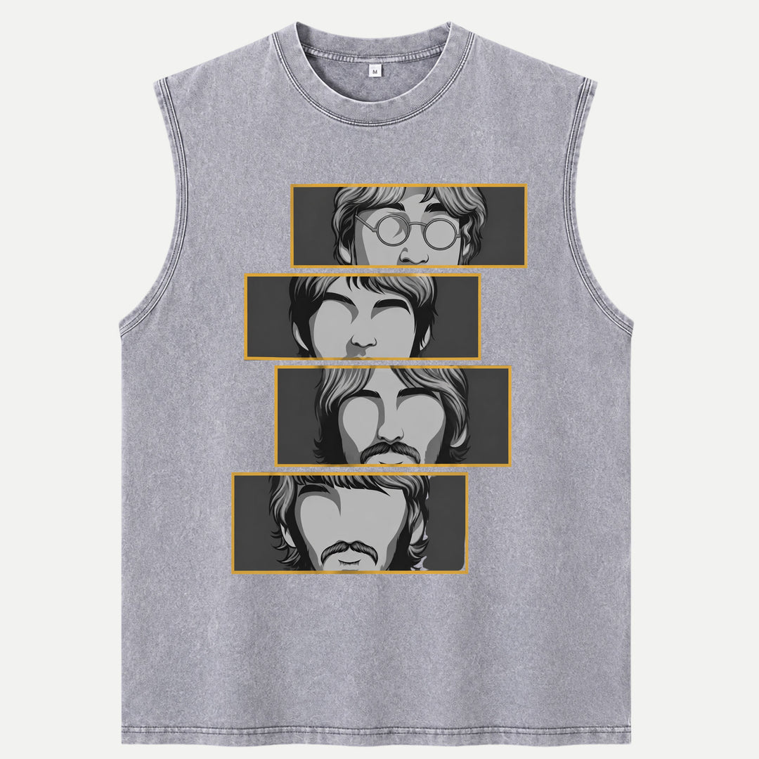 Retro Four Faces T-Shirt