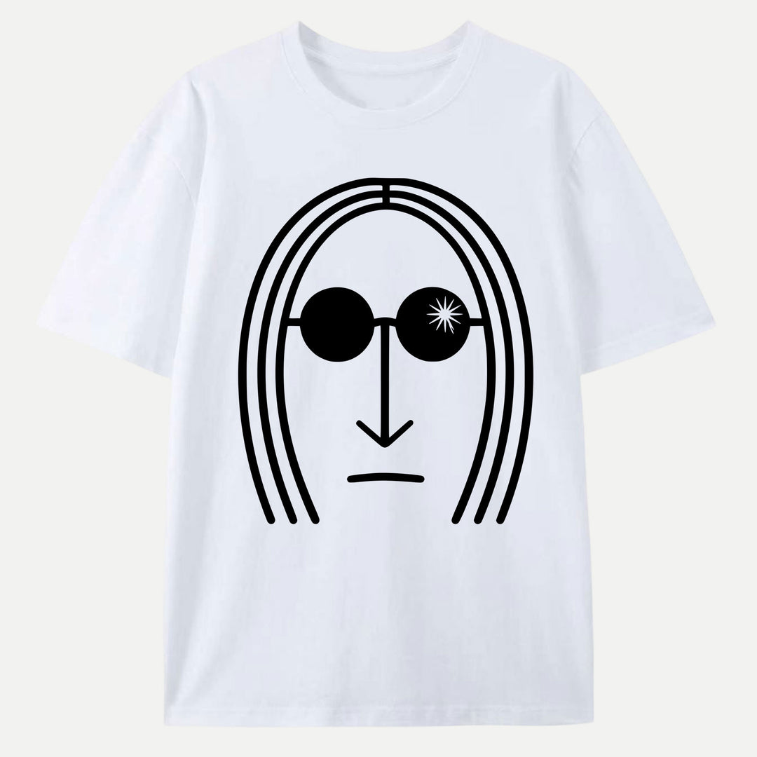 Minimalist Sunglasses Face Hoodie