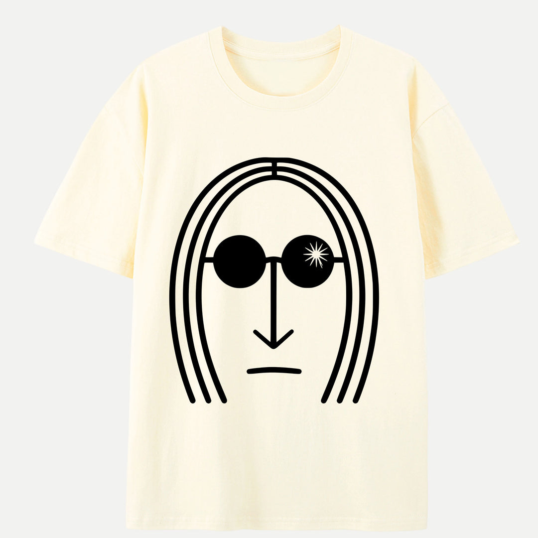 Minimalist Sunglasses Face Hoodie