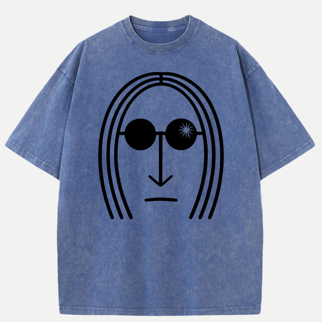 Minimalist Sunglasses Face Hoodie