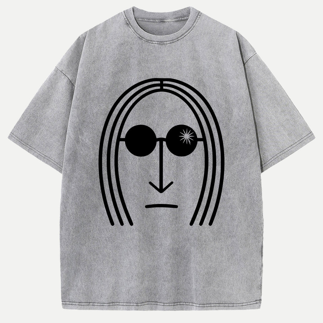 Minimalist Sunglasses Face Hoodie