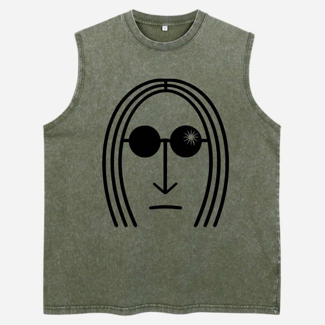 Minimalist Sunglasses Face Hoodie