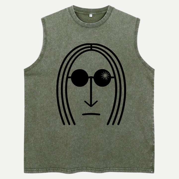 Minimalist Sunglasses Face Hoodie