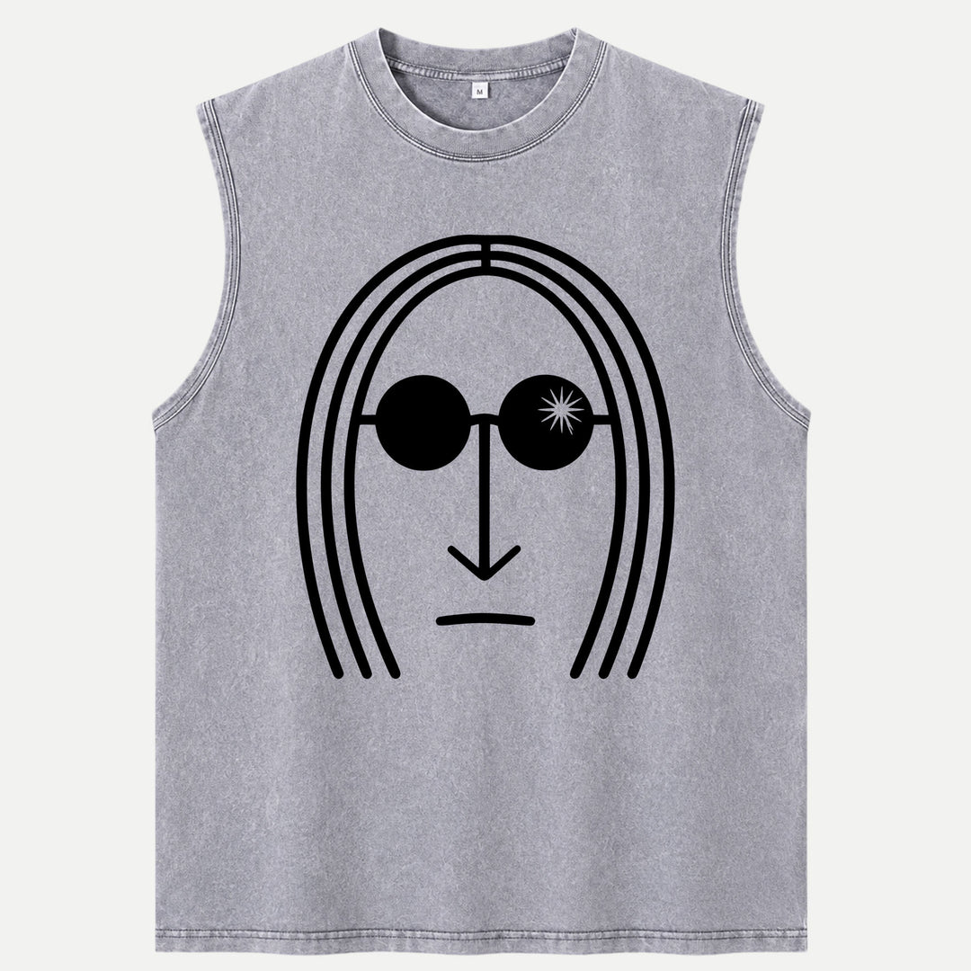 Minimalist Sunglasses Face Hoodie