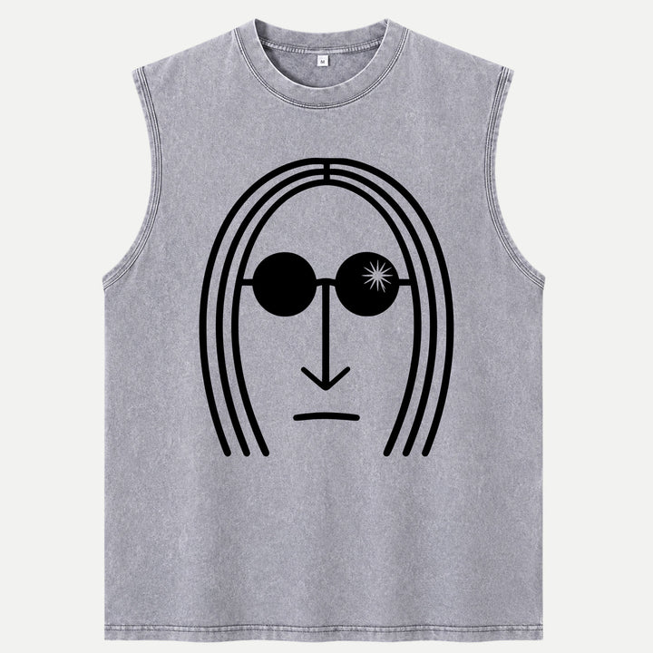 Minimalist Sunglasses Face Hoodie
