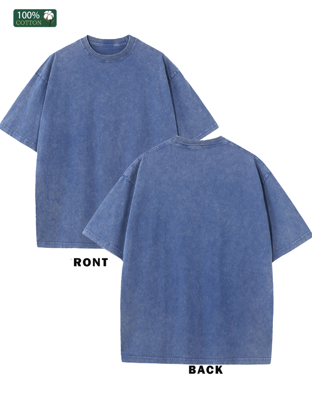 Custom Design Vintage Tee Front Back