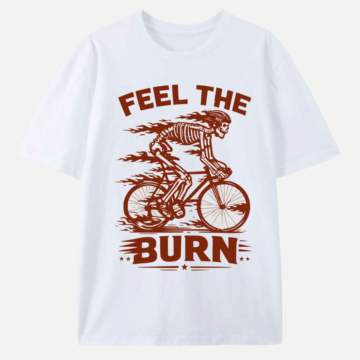 Feel the Burn Skeleton Cycling T-Shirt