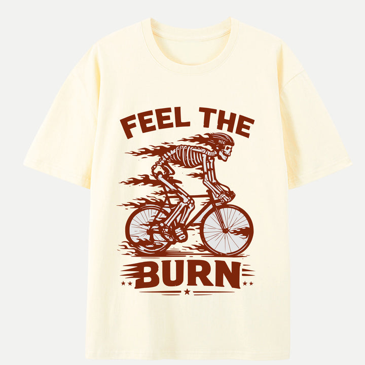 Feel the Burn Skeleton Cycling T-Shirt