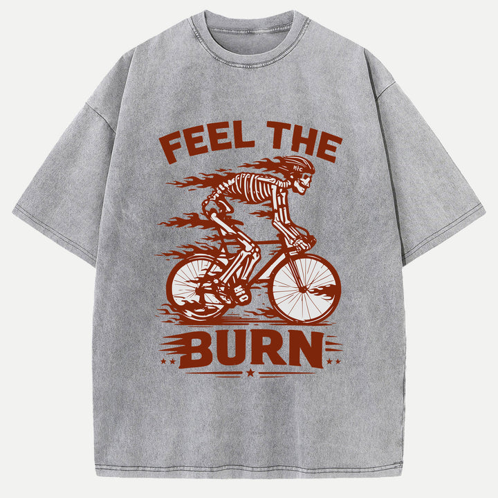 Feel the Burn Skeleton Cycling T-Shirt